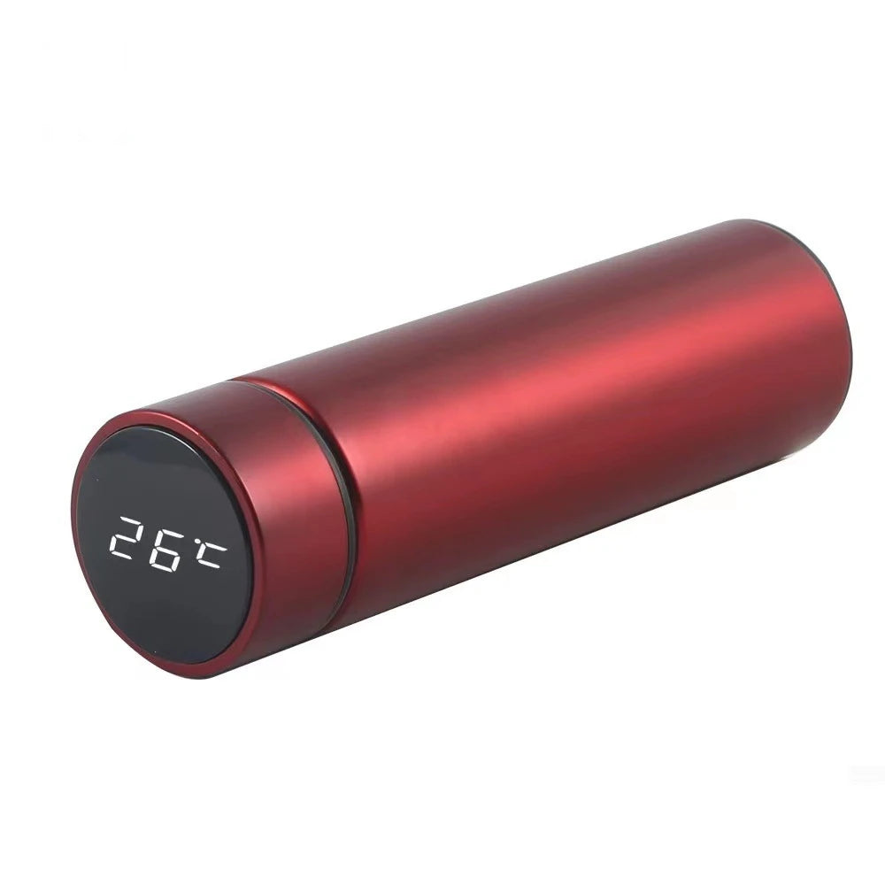 500ml Stainless Steel Vacuum Insulated Thermal Bottle with Digital Thermometer and LED Display
