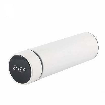  500ml Stainless Steel Vacuum Insulated Thermal Bottle with Digital Thermometer and LED Display