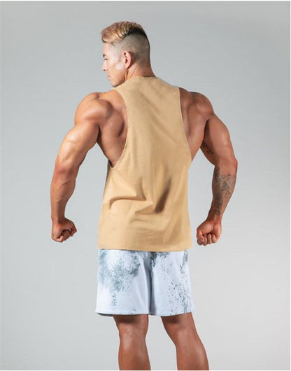 Fitness Clothes Mens Short-sleeved Vest